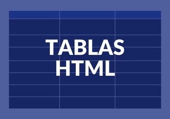 Tablas HTML